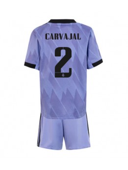Real Madrid Daniel Carvajal #2 Auswärts Trikotsatz für Kinder 2022-23 Kurzarm (+ Kurze Hosen)